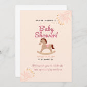 ベビー素朴シャワー招待状 | 編集可能テンプレート 招待状 (正面/裏面)