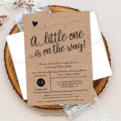 ベビー素朴シャワー、クラフト男女兼用、 招待状