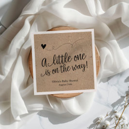 ベビー素朴シャワー、クラフト、ニュートラルナプキン スタンダードカクテルナプキン