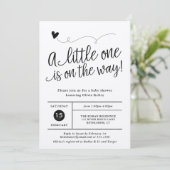 ベビー素朴シャワー、実際のクラフト紙 招待状 (スタンド正面)