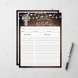 ベビー素朴ズブレスジャイルライトレシピシート