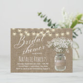 ベビー素朴ズブレスジャーバーラップブライダルシャワー 招待状 (スタンド正面)