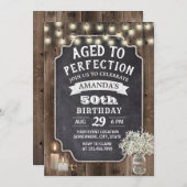 ベビー素朴ズブレスジャーバーンウッド50th誕生日 招待状 (正面/裏面)