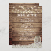 ベビー素朴ズブレススターフィッシュジャーブライダルシャワー 招待状 (正面/裏面)