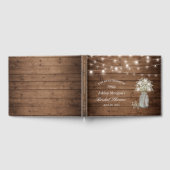 ベビー素朴ズブレスストリングライトブライダルシャワー ゲストブック (全面)