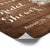 ベビー素朴ズブレスストリングライトブライダルシャワー ポスター (角)