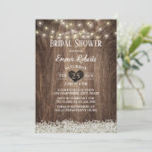 ベビー素朴ズブレスストリングライトブライダルシャワー 招待状 (スタンド正面)