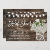 ベビー素朴ズブレスビーチジャールウッドブライダルシャワー 招待状 (正面/裏面)