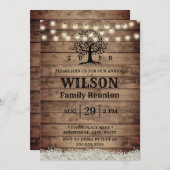 ベビー素朴ズブレスファミリーツリーファミリー懇親会 招待状 (正面/裏面)