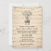 ベビー素朴ズブレスフローラジャーミュージカル結婚 招待状 (正面)