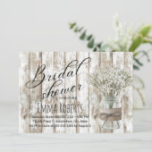 ベビー素朴ズブレスフローラジャールウッドブライダルシャワー 招待状 (スタンド正面)