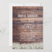 ベビー素朴ズブレスフローラバーンブライダルシャワー 招待状 (正面)