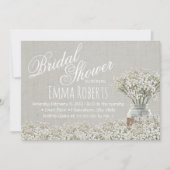 ベビー素朴ズブレスメイソンジャーブライダルシャワー 招待状 (正面)