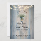 ベビー素朴ズブレスメイソンジャーブライダルシャワー 招待状 (正面)