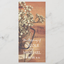 ベビー素朴ズブレスメイソンジャー結婚式 プログラム