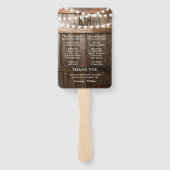 ベビー素朴ズブレスライト結婚式 プログラム ハンドファン (裏面)