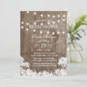 ベビー素朴ズブレス&ストリングライトブライダルシャワー 招待状 (スタンド正面)