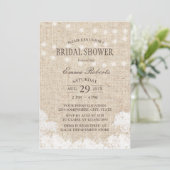 ベビー素朴ズブレス&ストリングライトブライダルシャワー 招待状 (スタンド正面)