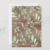 ベビー素朴フクロウとママ赤ちゃんシャワー 招待状 (裏面)