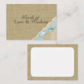 ベビー素朴ブルーシャワーアドバイスカード アドバイスカード (正面/裏面)