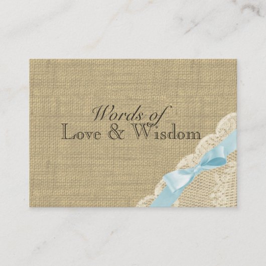 ベビー素朴ブルーシャワーアドバイスカード アドバイスカード (正面)