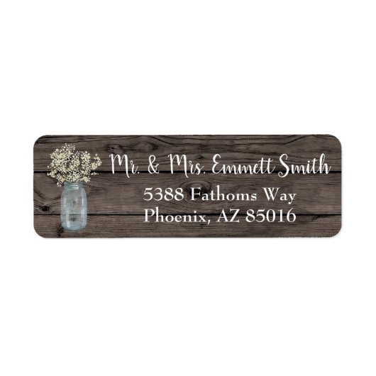 ベビー素朴ブレスフローラカントリーヴィンテージウッド ラベル (正面)