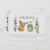 ベビー素朴ボホベイビーシャワー用の本 エンクロージャーカード (正面/裏面)