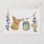 ベビー素朴ボホベイビーシャワー用の本 エンクロージャーカード (裏面)