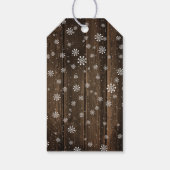 ベビー素朴冬の赤ちゃんシャワー外は寒い ギフトタグ (裏面)