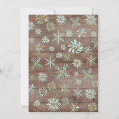 ベビー素朴外の男の子の赤ちゃんシャワーが寒い 招待状 (裏面)