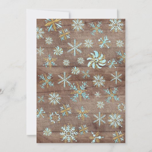 ベビー素朴外の男の子の赤ちゃんシャワーが寒い 招待状 (裏面)