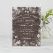 ベビー素朴外の赤ちゃんシャワーが冷たい 招待状 (スタンド正面)