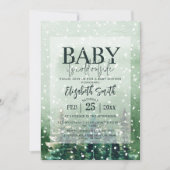 ベビー素朴外の赤ちゃんシャワーが冷たい 招待状 (正面)