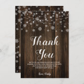 ベビー素朴外は寒い サンキューカード (正面/裏面)