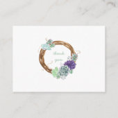 ベビー素朴多肉乳児用シャワー エンクロージャーカード (裏面)