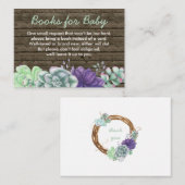 ベビー素朴多肉乳児用シャワー エンクロージャーカード (正面/裏面)