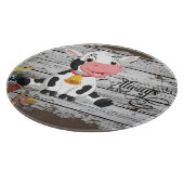 ベビー素朴牛茶色グレー木製切削板 カッティングボード (角)