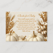 ベビー素朴用のホワイトカボチャの本 エンクロージャーカード (正面)