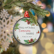 ベビー素朴第1回クリスマスホリー&パイン