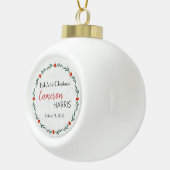 ベビー素朴第1回クリスマス最高のギフト写真 セラミックボールオーナメント (右)