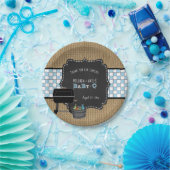 ベビー素朴Q男の子のシャワー装飾 ペーパープレート (パーティー)