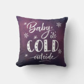 ベビー紫の外は寒グラデーション クッション (正面)