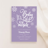 ベビー紫雪の赤ちゃんシャワー冷たい 招待状