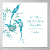 ベビー統計それは男の子だ！新生児発表 ポスター (正面)