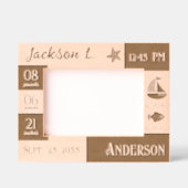 ベビー統計シーセールボート レーザー彫刻フレーム (正面)