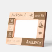 ベビー統計シーセールボート レーザー彫刻フレーム (左)