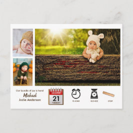 ベビー統計フォトコラージュの発表アイモダンコン ポストカード