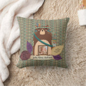 ベビー統計マイルストーンピロー – Woodland Animals クッション (ブランケット)