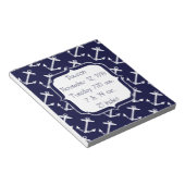 ベビー統計航海のネイビーいかりパターン ノートパッド (アングル)