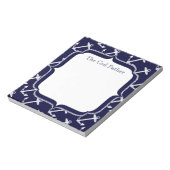 ベビー統計航海のネイビーいかりパターン ノートパッド (回転)